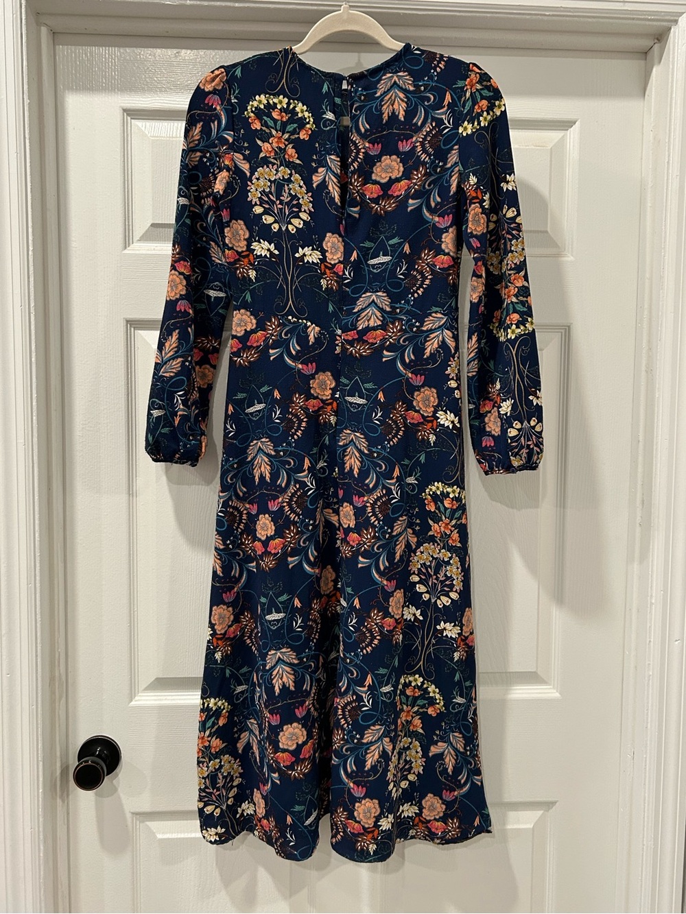 I Madeline Garden Splendor Floral Empire Waist Midi Dress Size Small - Picture 5 of 12
